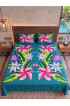 Hand Painted Rayon Bedsheet Set King Size